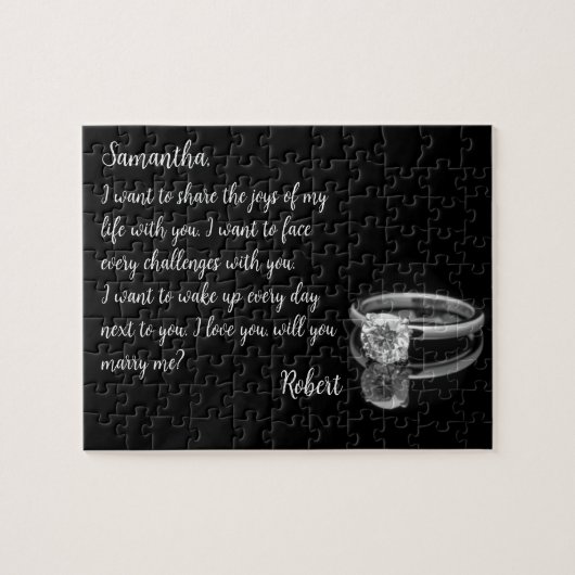 Heiraten Sie mir versteckte Nachrichtenrätsel Puzzle (Horizontal)