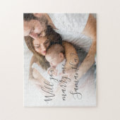 Heiraten Sie mir Vorschlag Familie Foto Puzzle (Vertikal)