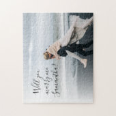 Heiraten Sie mir Vorschlag Modernes Foto Puzzle (Vertikal)