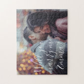 Heiraten Sie mir Vorschlag personalisieren Foto Puzzle (Vertikal)