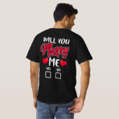 Heiraten Sie mir Vorschlag - Valentinstag T-Shirt (Schwarz voll)