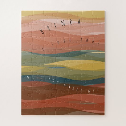 Heiraten Sie mir Warm Waves Jigsaw Puzzle (Vertikal)