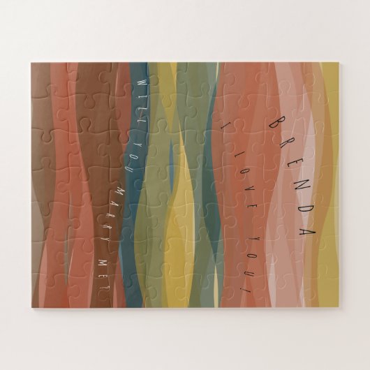 Heiraten Sie mir Warm Waves Jigsaw Puzzle (Horizontal)