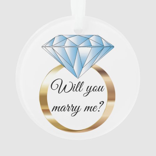 Heiraten Sie mir Weihnachten Ornament (Rückseite)