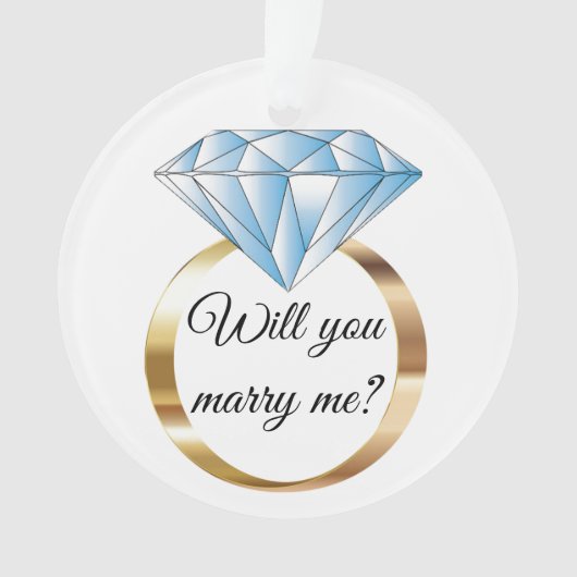 Heiraten Sie mir Weihnachten Ornament (Vorderseite)