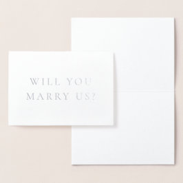 Heiraten Sie uns mit einer offiziellen Minimalisti Folienkarte