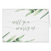 Heiraten Sie uns Wedding Officiant Karte (Vorderseite (Horizontal))
