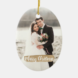 Heiraten Sie Weihnachtsjungvermählten-Verzierung Keramik Ornament