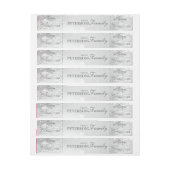 Heiraten Weihnachten Silver Text & Bokeh Hintergru Rundum-Adressaufkleber (Bogen)