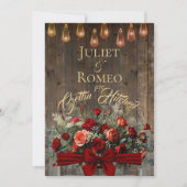 Heiraten Wildblumen & Band - Rot (Vorderseite)