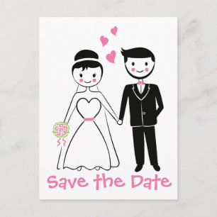 Heiratet bald - Verlobung Braut Bräutigam Hochzeit Postkarte
