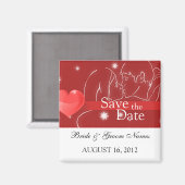 Heiratet-Datum-Magnete Hochzeitspaar Küssen Magnet (Vorderseite/Rückseite)
