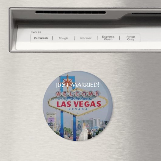 HEIRATET! In Fabulous Las Vegas Button Magnet (In Situ (Geschirrspüler))