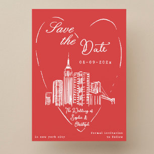 Heiratet in New York City - Save-the-Date Karte