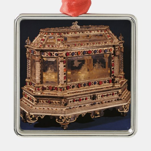 Heiratkiste, 1753 ornament aus metall (Vorne)