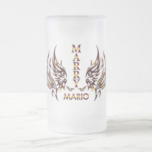 Heirats Bierglas Mattglas Bierglas (Mittel)