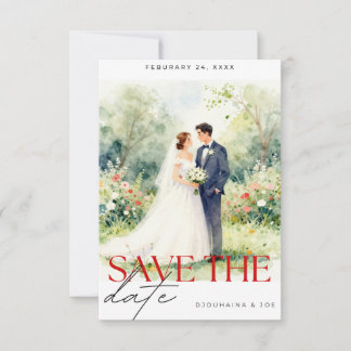 Heirats-Einladung "Save The Date" | Romantisch Save The Date