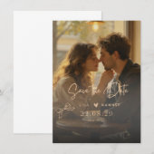 Heirats-Einladung "Save The Date" | Romantisch Save The Date (Vorne/Hinten)