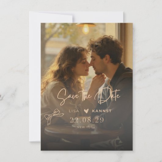 Heirats-Einladung "Save The Date" | Romantisch Save The Date (Vorderseite)