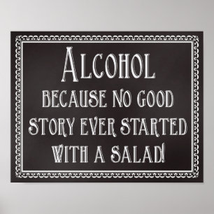 Heiratsalkohol ohne gute Story beginnt mit Salat Poster