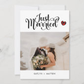 Heiratsankündigung am Foto Feiertagskarte (Vorderseite)