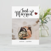 Heiratsankündigung am Foto Feiertagskarte (Stehend Vorderseite)