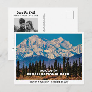 Heiratsankündigung Denali-Nationalpark Alaska Postkarte