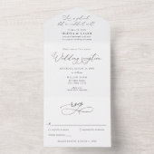 Heiratsankündigung Hochzeitsempfang  All In One Einladung (Innen Boden)