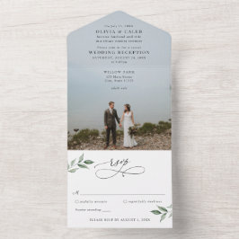 Heiratsankündigung Hochzeitsempfang in einem All In One Einladung