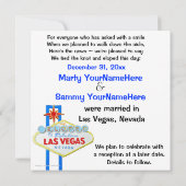 Heiratsankündigung Las Vegas Hochzeiten Ankündigung (Rückseite)