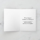 Heiratsankündigung mit Viktorianischem Paar Ankündigung (Innenseite)