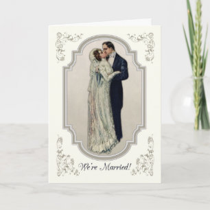 Heiratsankündigung mit Viktorianischem Paar Ankündigung