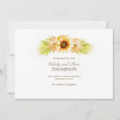 Heiratsankündigung Rustikal gestrichene Sonnenblum Ankündigung (Vorderseite)