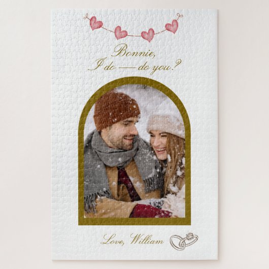 Heiratsantrag-Foto-Puzzle | Ich heirate - Dich? Puzzle (Vertikal)