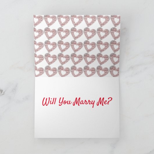 Heiratsantrag Herz Karte (Innenseite)