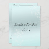 Heiratsantrag, Hübsche Blue Wedding Comment Card Einladung (Vorne/Hinten)