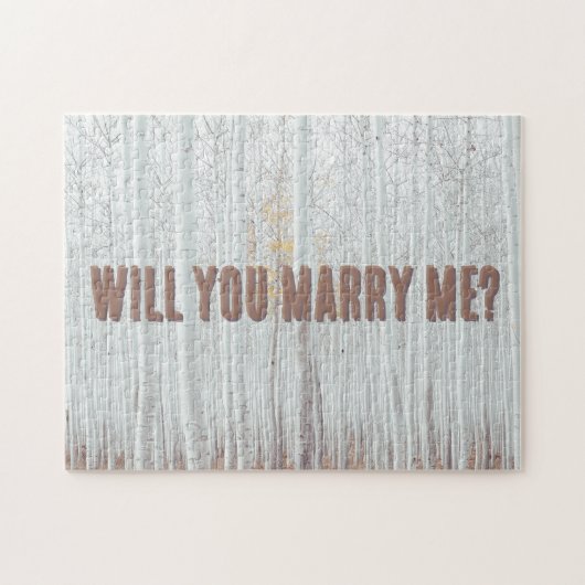 Heiratsantrag im Birkenwald Puzzle (Horizontal)