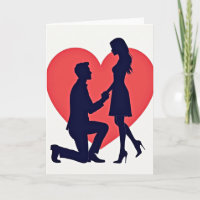 Heiratsantrag Liebeskarte