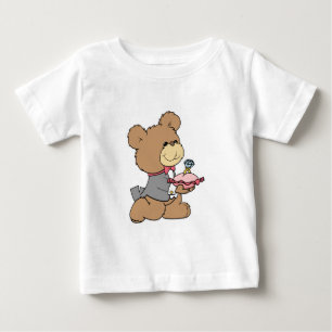 Heiratsantrag oder Ringträger Teddybär Design Baby T-shirt