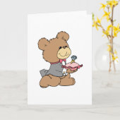 Heiratsantrag oder Ringträger Teddybär Design Karte (Gelbe Blume)