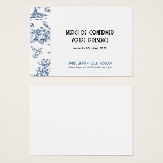 Heiratsantwort Victoria (Vorne & Hinten)