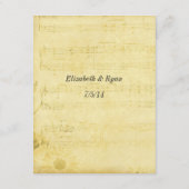 Heiratsbeilage, Worte der Weisheit Blatt Musik Hinweiskarte (Rückseite)