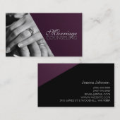 Heiratsberater, Therapeut, Therapeut Visitenkarte (Vorne/Hinten)