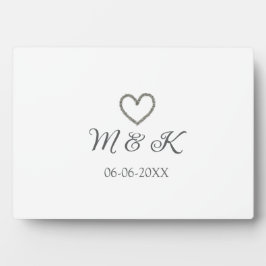 Heiratsbrief für Silberherz, modern Fotoplatte