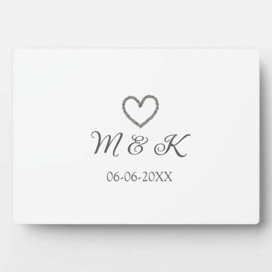 Heiratsbrief für Silberherz, modern Fotoplatte (Vorderseite)