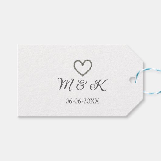 Heiratsbrief für Silberherz, modern Geschenkanhänger (Vorderseite (Horizontal))