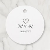 Heiratsbrief für Silberherz, modern Geschenkanhänger (Rückseite)