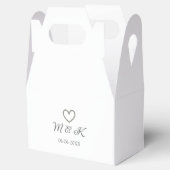 Heiratsbrief für Silberherz, modern Geschenkschachtel (Geöffnet)