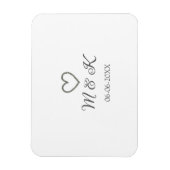 Heiratsbrief für Silberherz, modern Magnet (Vertikal)