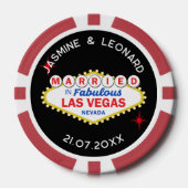 Heiratsdatum Las Vegas Hochzeitsgeschenk Pokerchips (Vorderseite)